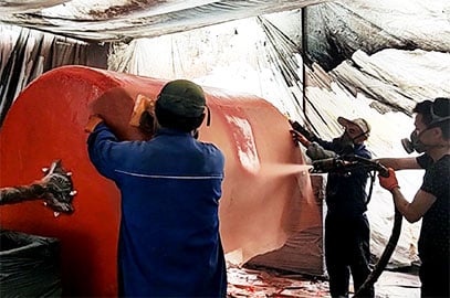 foam buoys PU-Paiting